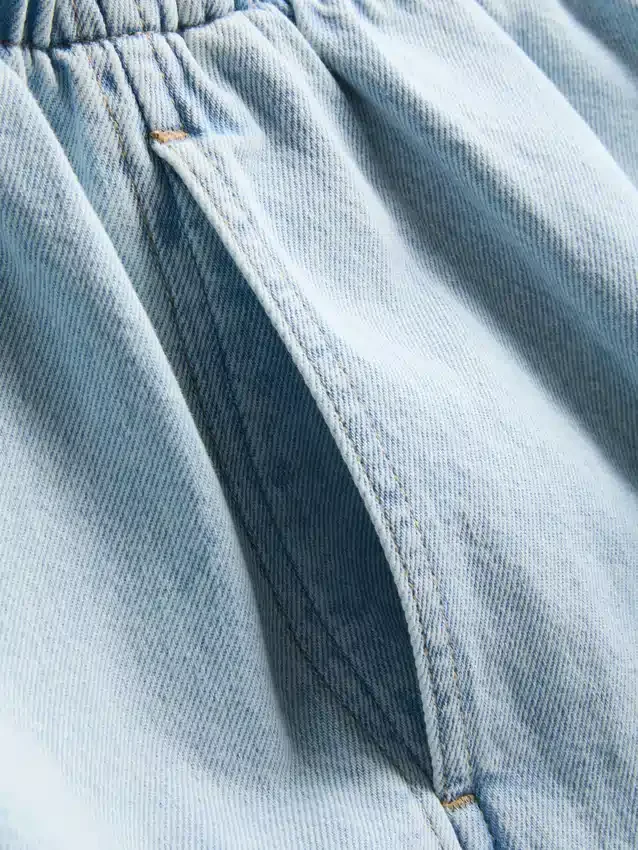 Pantalones cortos de chándal de denim de algodón
