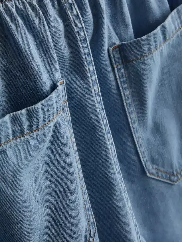 Pantalones cortos de chándal de denim de algodón