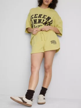 Pantalones cortos de club de corredores con alto contenido de algodón