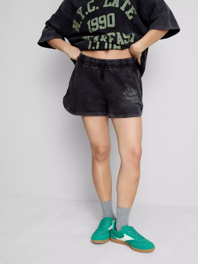 Pantalones cortos de club de corredores con alto contenido de algodón