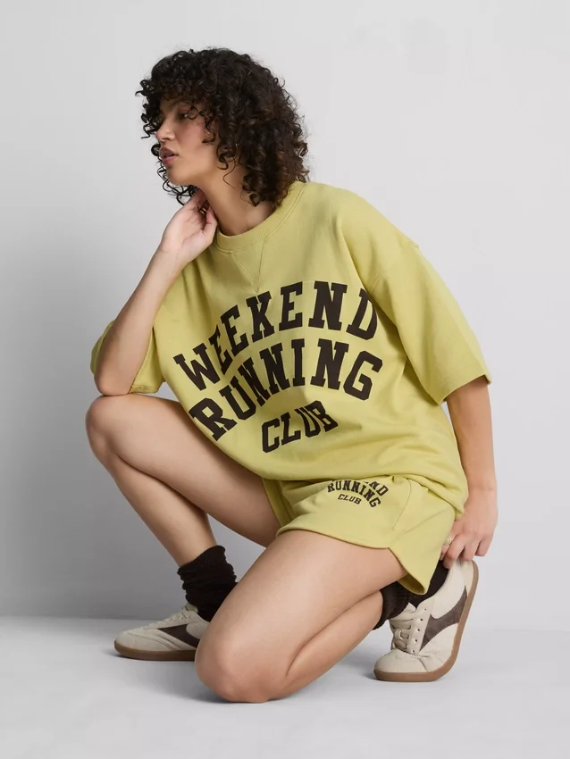Pantalones cortos de club de corredores con alto contenido de algodón