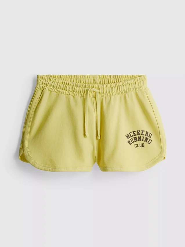 Pantalones cortos de club de corredores con alto contenido de algodón