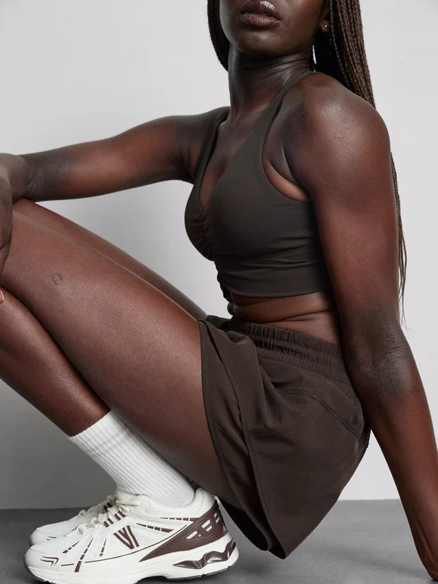 Pantalones cortos de correr de tejido deportivo