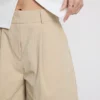 Pantalones cortos de crucero texturizados de cintura alta