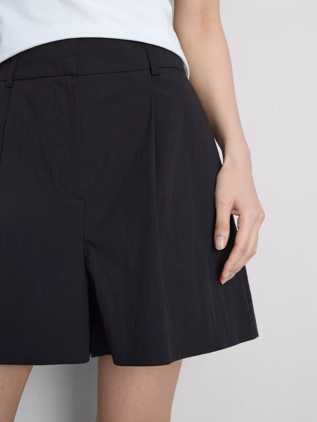 Pantalones cortos de crucero texturizados de cintura alta