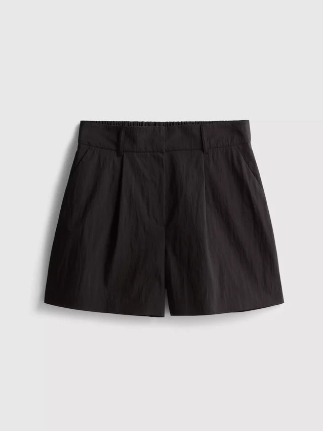 Pantalones cortos de crucero texturizados de cintura alta