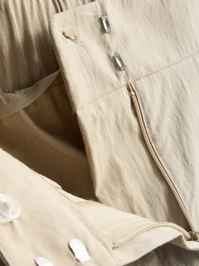 Pantalones cortos de crucero texturizados de cintura alta