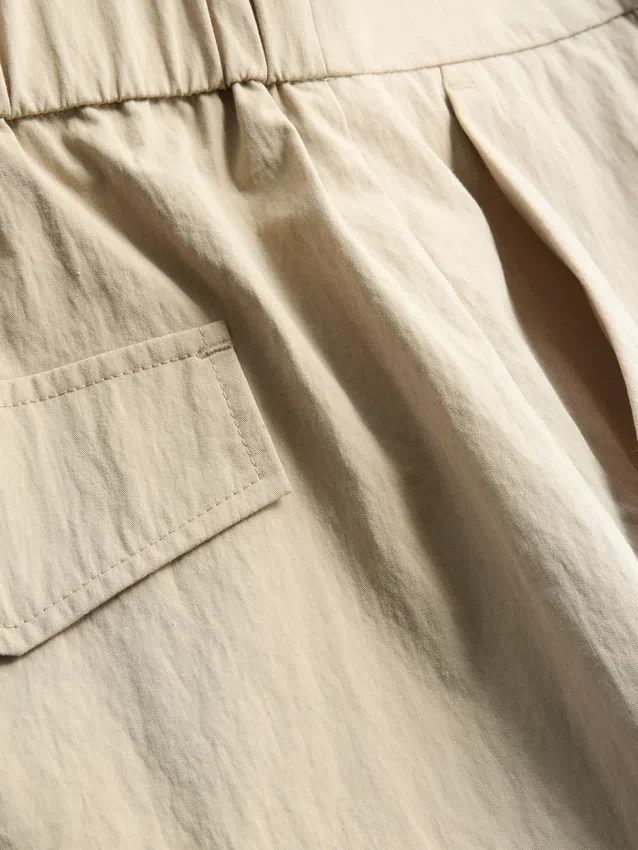 Pantalones cortos de crucero texturizados de cintura alta