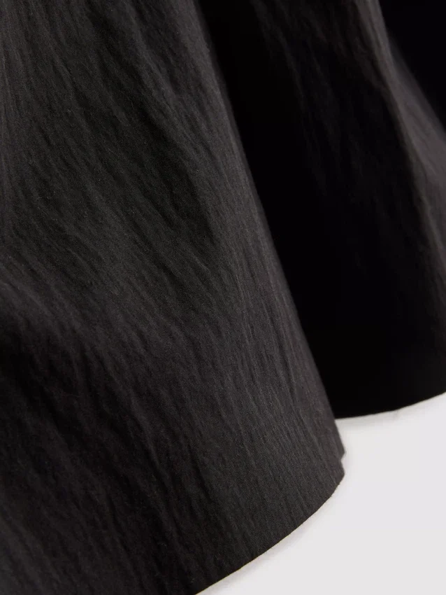 Pantalones cortos de crucero texturizados de cintura alta