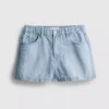 Pantalones cortos de denim de algodón con corte en A