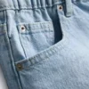 Pantalones cortos de denim de algodón con corte en A