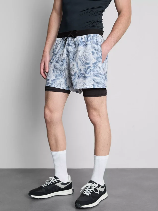 Pantalones cortos de gimnasio 2 en 1