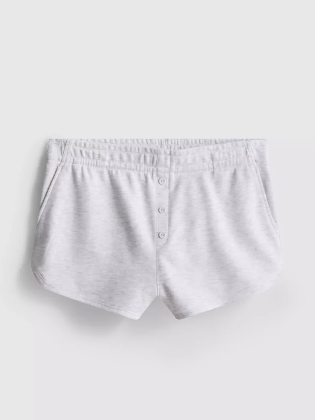 Pantalones cortos de jersey con detalles de botones, con alto contenido de algodón