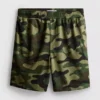 Pantalones cortos de malla con estampado de camuflaje