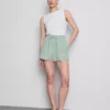 Pantalones cortos de mezcla de algodón con cintura elástica