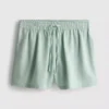 Pantalones cortos de mezcla de algodón con cintura elástica