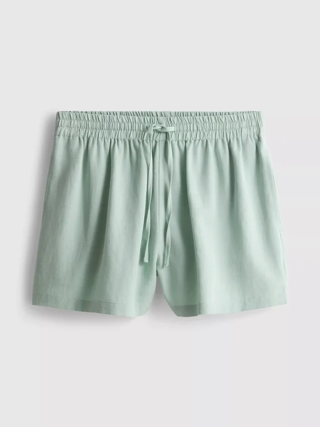 Pantalones cortos de mezcla de algodón con cintura elástica
