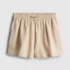 Pantalones cortos de mezcla de algodón con cintura elástica