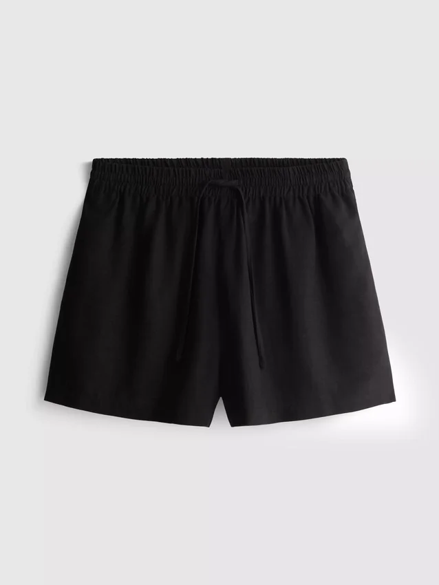 Pantalones cortos de mezcla de algodón con cintura elástica
