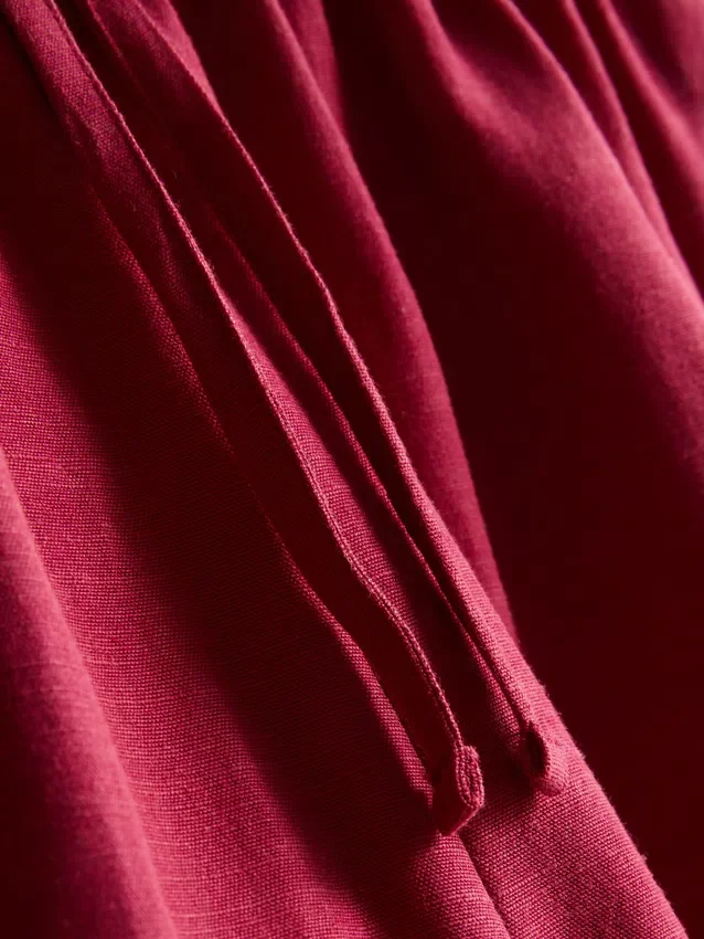 Pantalones cortos de mezcla de algodón con cintura elástica