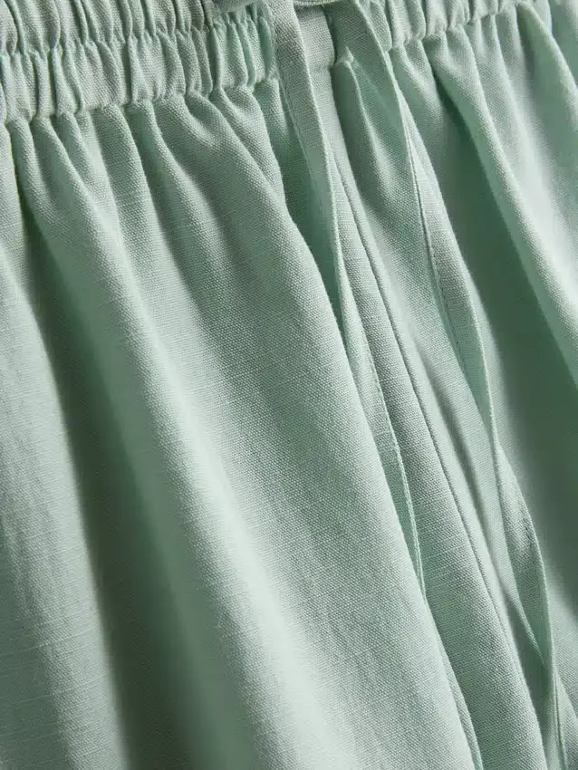 Pantalones cortos de mezcla de algodón con cintura elástica