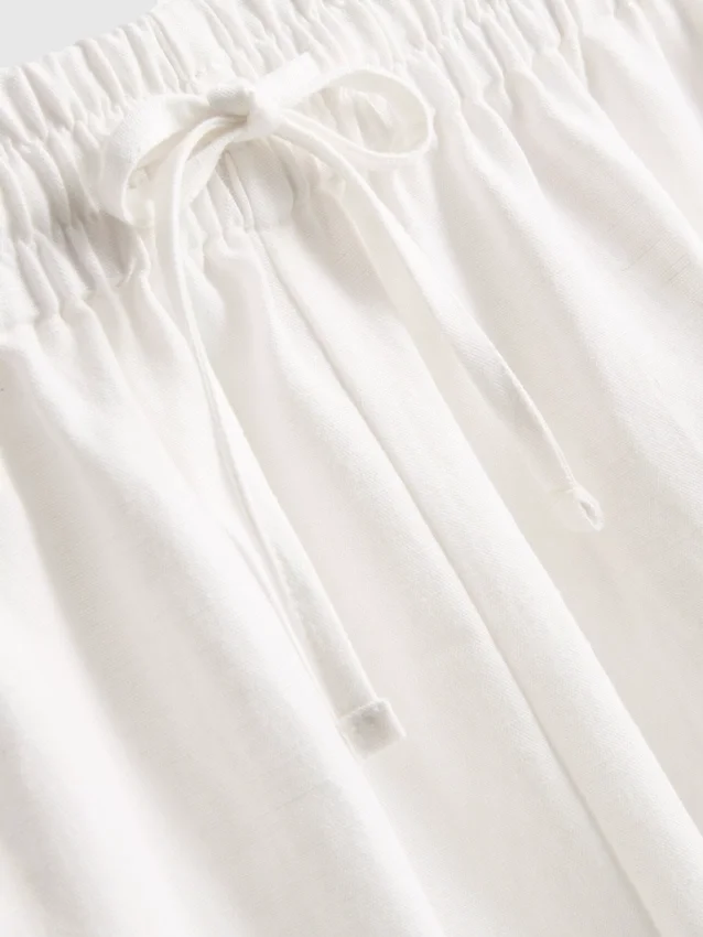Pantalones cortos de mezcla de algodón con cintura elástica