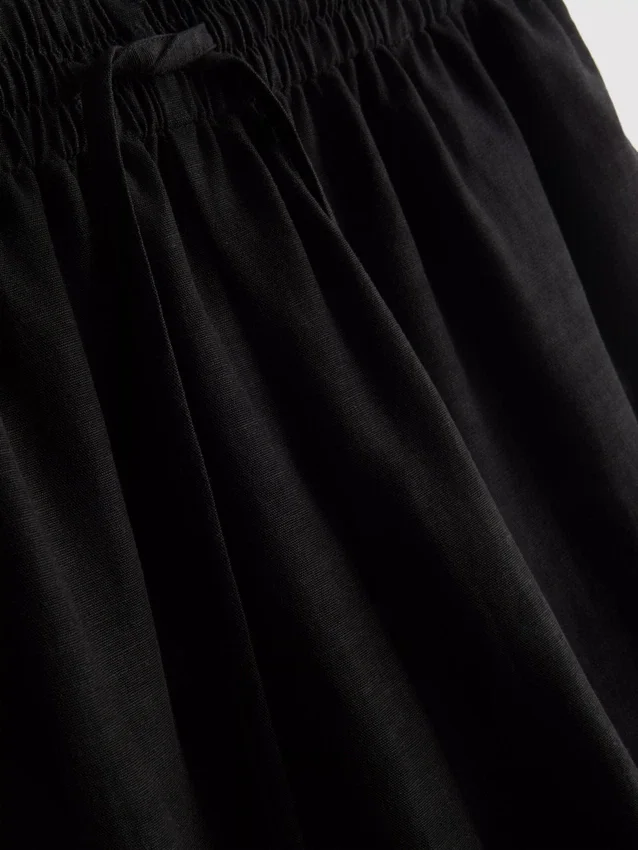 Pantalones cortos de mezcla de algodón con cintura elástica