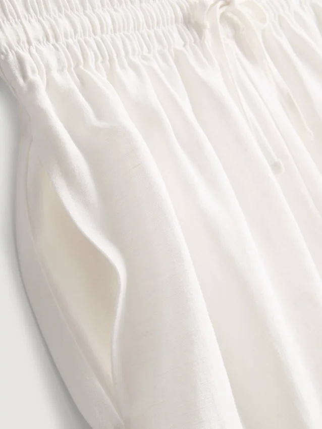 Pantalones cortos de mezcla de algodón con cintura elástica