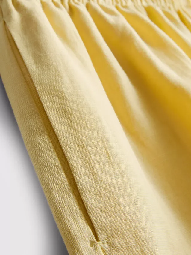Pantalones cortos de mezcla de algodón con cintura elástica