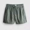 Pantalones cortos de mezcla de lino con rayas