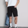 Pantalones cortos de mezclilla ajustados de talle medio