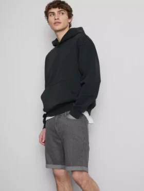 Pantalones cortos de mezclilla ajustados de talle medio