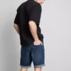 Pantalones cortos de mezclilla ajustados de talle medio