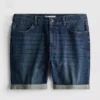 Pantalones cortos de mezclilla ajustados de talle medio