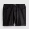 Pantalones cortos de mezclilla ajustados de talle medio
