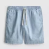 Pantalones cortos de mezclilla con cordón texturizados