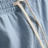 Pantalones cortos de mezclilla con cordón texturizados