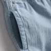 Pantalones cortos de mezclilla con cordón texturizados