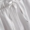 Pantalones cortos de mezclilla con dobladillo con volantes
