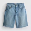 Pantalones cortos de mezclilla con dobladillo sin rematar