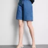 Pantalones cortos de mezclilla de algodón