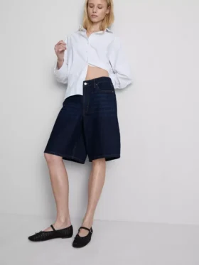 Pantalones cortos de mezclilla de algodón