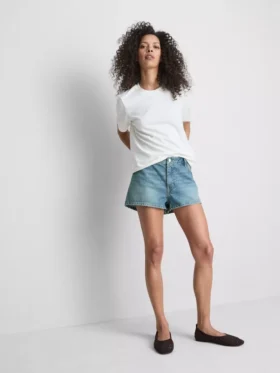 Pantalones cortos de mezclilla de algodón