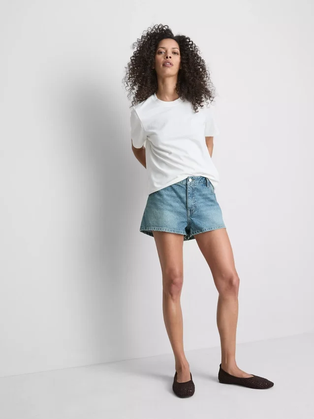 Pantalones cortos de mezclilla de algodón