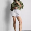 Pantalones cortos de mezclilla de algodón