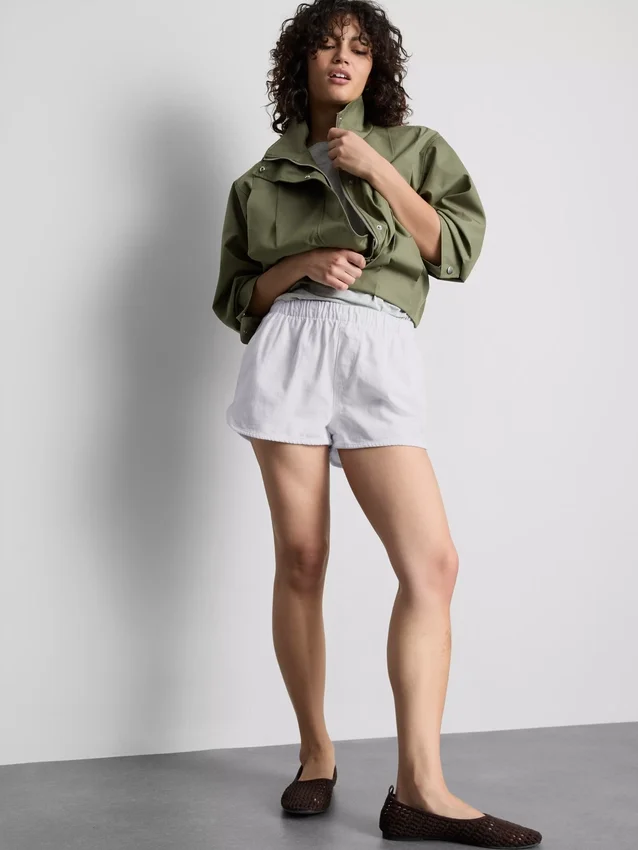 Pantalones cortos de mezclilla de algodón