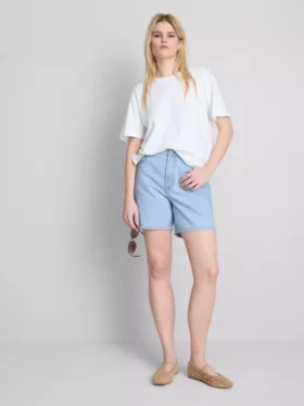 Pantalones cortos de mezclilla de algodón