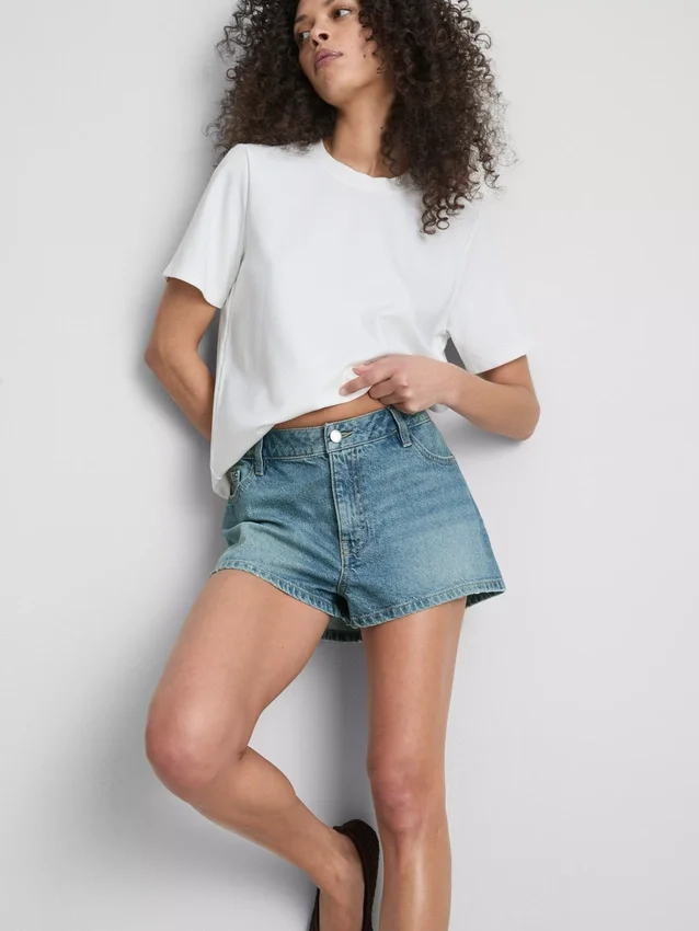 Pantalones cortos de mezclilla de algodón