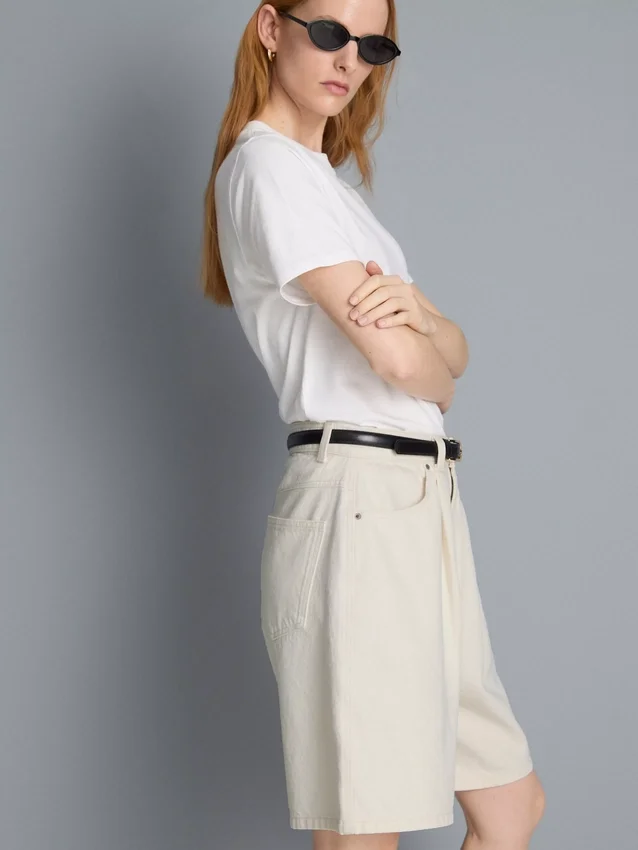 Pantalones cortos de mezclilla de algodón