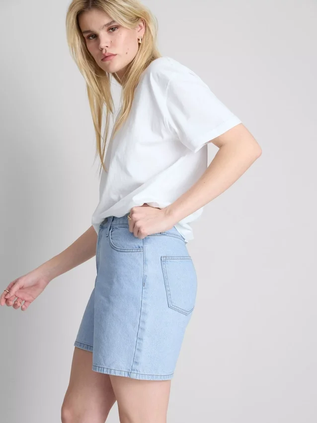 Pantalones cortos de mezclilla de algodón